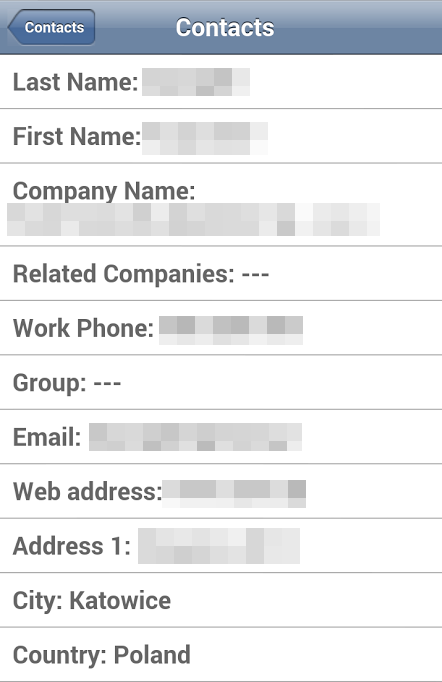 Mobile Single Contacts View1
